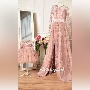 Mommy and Daughter matching dress outfits